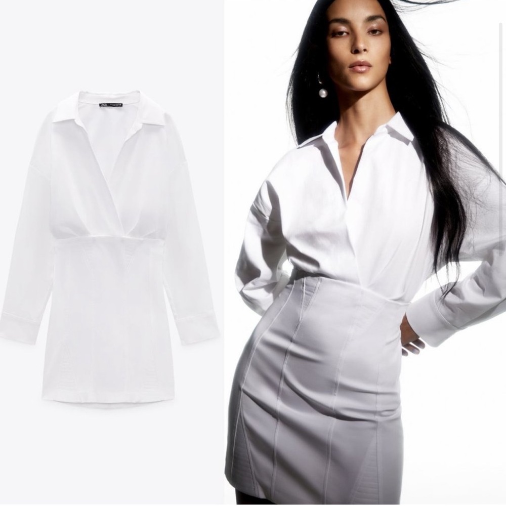 Nwt Zara poplin shirt dress size medium